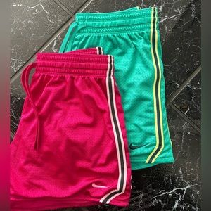 2 pair women’s Nike basketball shorts small athletic